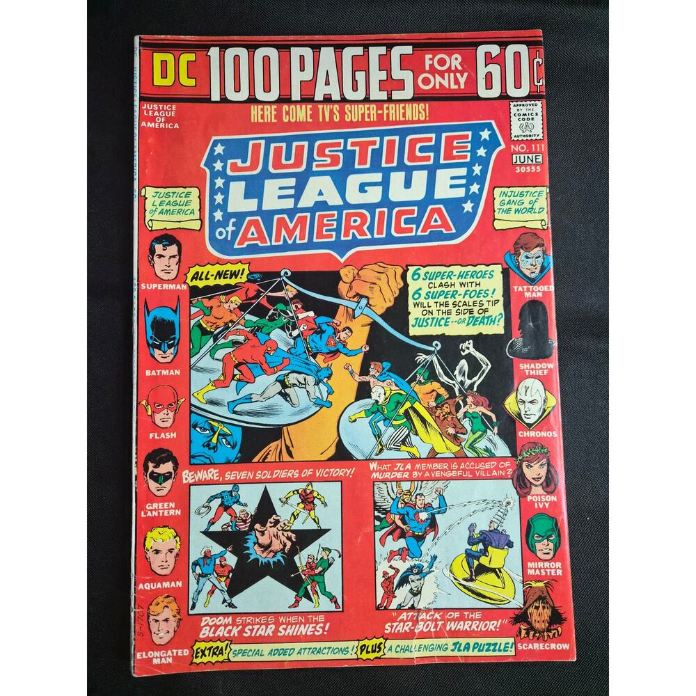 Justice League of America #111 (06/74) 100 pg 1st Libra & Injustice Gang FN+ DC